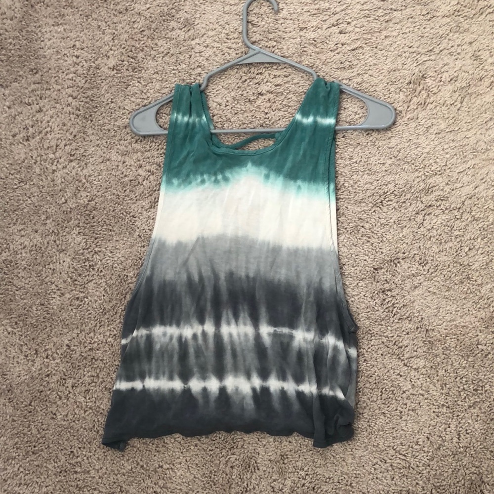 Open back tie dye tank top